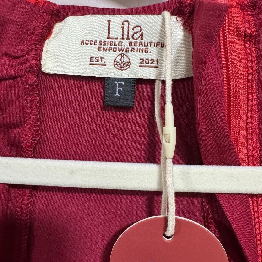 Lila CASSIDY LABOR & POSTPARTUM GOWN Crimson - Picture 7 of 14
